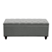 Park Ave Tufted Lift-Top Storage Trunk - Grey Linen - DIA3046