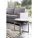 Ritz Round Accent Stool with Padded Seat in Elephant Grey Bonded Leather - DIA3058