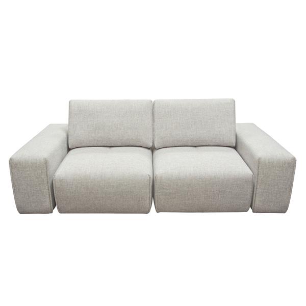 Jazz Modular 2-Seater with Adjustable Backrests in Light Brown Fabric 