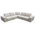 Jazz Modular 5-Seater Corner Sectional with Adjustable Backrests in Light Brown Fabric