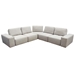 Jazz Modular 5-Seater Corner Sectional with Adjustable Backrests in Light Brown Fabric - DIA3068