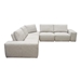 Jazz Modular 5-Seater Corner Sectional with Adjustable Backrests in Light Brown Fabric - DIA3068