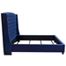 Majestic Eastern King Tufted Bed in Royal Navy Velvet with Nail Head Wing Accents - DIA3070