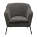 Status Accent Chair in Grey Fabric with Metal Leg - DIA3076