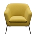 Status Accent Chair in Yellow Fabric with Metal Leg - DIA3077