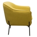 Status Accent Chair in Yellow Fabric with Metal Leg - DIA3077