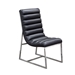Bardot Set of Two Black Dining Chair with Stainless Steel Frame - DIA3078