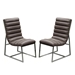 Bardot Set of Two Elephant Dining Chair with Stainless Steel Frame - DIA3079