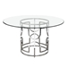 Avalon 54-Inch Round Glass Top Dining Table - DIA3085