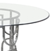 Avalon 54-Inch Round Glass Top Dining Table - DIA3085