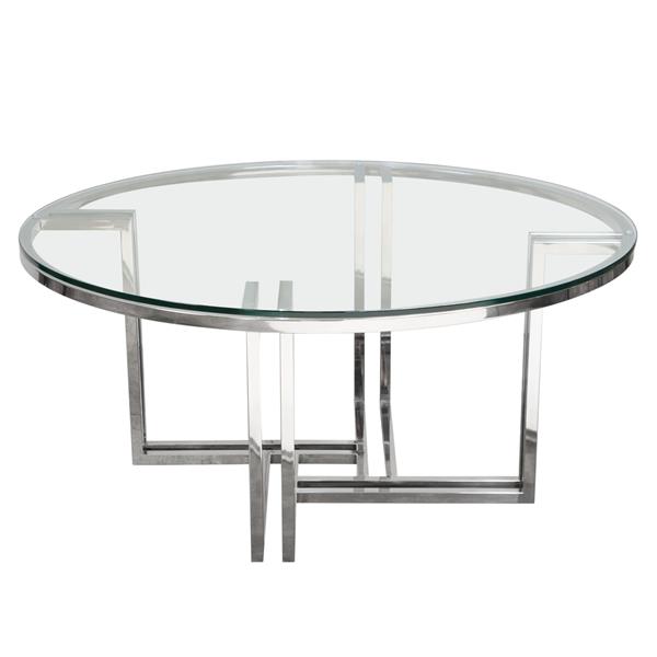 Deko Stainless Steel Round Cocktail Table 