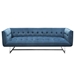 Hollywood Tufted Sofa in Royal Blue Velvet with Metal Leg - DIA3089