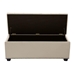 Majestic Tufted Tan Velvet Lift-Top Storage Trunk with Nail Head Accent - DIA3091
