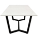 Caplan Rectangular Dining Table with Ceramic Marble Glass Top - DIA3093