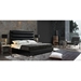 Bardot Channel Tufted Queen Bed in Black Leatherette - DIA3102