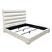 Bardot Channel Tufted Queen Bed in White Leatherette - DIA3104