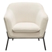 Status Accent Chair in Cream Fabric with Black Powder Coated Metal Leg - DIA3119