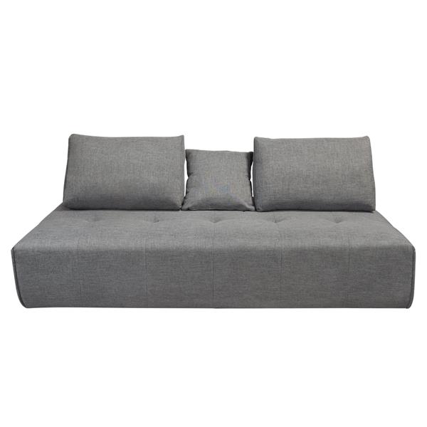 Cloud Lounge Seating Platform with Moveable Backrest Supports in Space Grey Fabric 