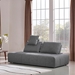 Cloud Lounge Seating Platform with Moveable Backrest Supports in Space Grey Fabric - DIA3125