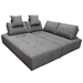 Cloud 2-Piece Lounge Seating Platforms with Moveable Backrest Supports in Space Grey Fabric - DIA3126