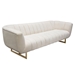 Venus Cream Fabric Sofa and Gold Finished Metal Base - DIA3128