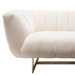 Venus Cream Fabric Sofa and Gold Finished Metal Base - DIA3128
