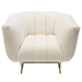 Venus Cream Fabric Chair and Gold Finished Metal Base - DIA3129