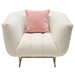 Venus Cream Fabric Chair and Gold Finished Metal Base - DIA3129