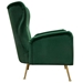 Ava Chair in Emerald Green Velvet with Gold Leg - DIA3137