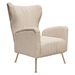 Ava Chair in Sand Linen Fabric with Gold Leg - DIA3139