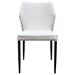 Milo 4-Pack Dining Chairs in White Diamond Tufted Leatherette - DIA3157
