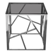 Nest Square End Table with Smoked Tempered Glass Top - DIA3159