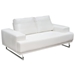 Russo Loveseat with Adjustable Seat Backs in White Air Leather - DIA3168