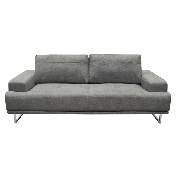 Russo Sofa with Adjustable Seat Backs in Space Grey Fabric 