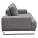 Russo Loveseat with Adjustable Seat Backs in Space Grey Fabric - DIA3170