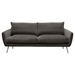 Vantage Sofa in Iron Grey Fabric with Feather Down Seating and Brushed Silver Leg - DIA3174