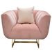 Venus Chair in Blush Pink Velvet and Gold Finished Metal Base - DIA3177
