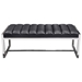 Bardot Large Bench Ottoman with Padded Seat in Black Leatherette - DIA3188