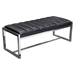 Bardot Large Bench Ottoman with Padded Seat in Black Leatherette - DIA3188