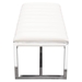 Bardot Large Bench Ottoman with Padded Seat in White Leatherette - DIA3190
