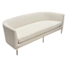 Lane Sofa in Light Cream Fabric with Gold Metal Legs - DIA3216