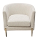 Lane Chair in Light Cream Fabric with Gold Metal Legs - DIA3217