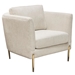 Lane Chair in Light Cream Fabric with Gold Metal Legs - DIA3217