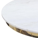 Solstice 35-Inch Round Marble Top Cocktail Table and Gold Spiral Spoked Base - DIA3225