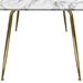 Chance Faux Marble Top Rectangular Dining Table with Brushed Gold Metal Legs - DIA3235
