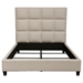 Devon Grid Tufted Queen Bed in Sand Fabric - DIA3240