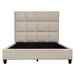 Devon Grid Tufted Eastern King Bed in Sand Fabric - DIA3241
