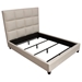 Devon Grid Tufted Eastern King Bed in Sand Fabric - DIA3241