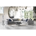 Envy 3-Piece Sectional in Platinum Grey Velvet with Tufted Outside Detail - DIA3242