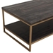 Empire Rectangular Cocktail Table in Hand Brushed Gold Metal Frame - DIA3243